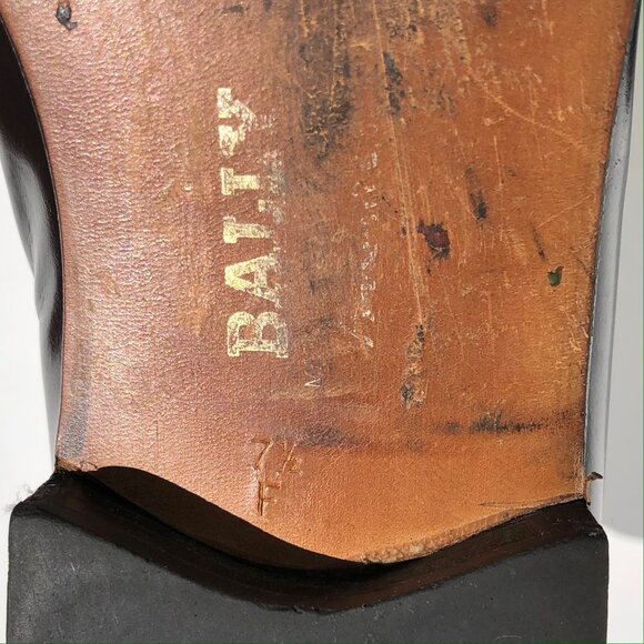 Bally Of Switzerland Men's Dress Shoes Size 7.5 F Tassel Loafers Black Leather - Picture 15 of 16